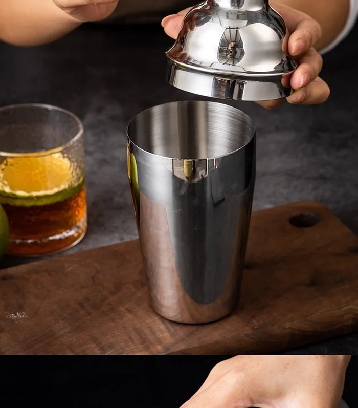 Stainless Steel Cocktail Shaker Set with Storage Bag