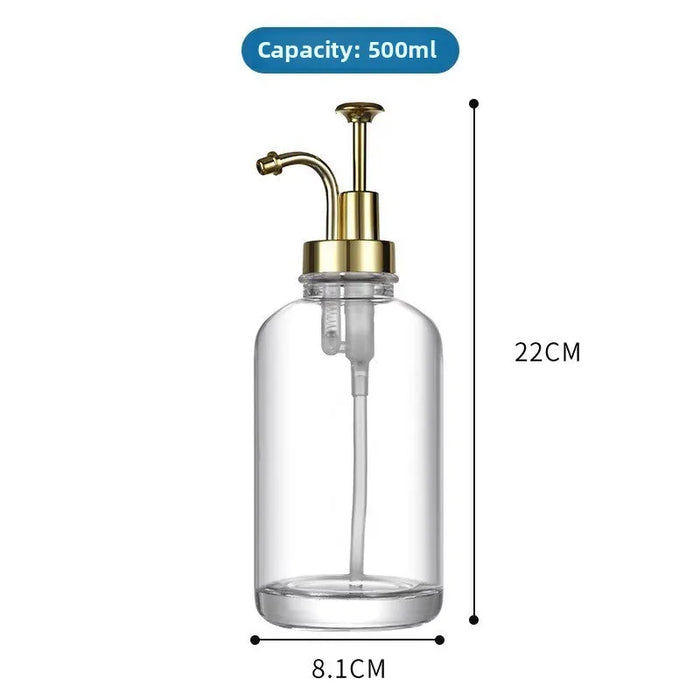 Glass Syrup Dispenser with Pump — 16 oz / 500 ml