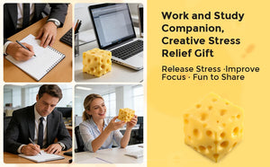 Cheese Squishy Toy – Jumbo Slow-Rise Stress Ball (2.4", 2.8" & 4") view 8
