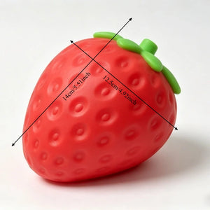 Strawberry Squishy Toy – Slow-Rise Stress Ball (Small, Large & Bundle) view 3