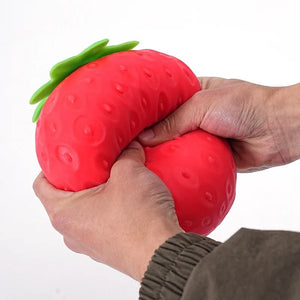 Strawberry Squishy Toy – Slow-Rise Stress Ball (Small, Large & Bundle) view 1