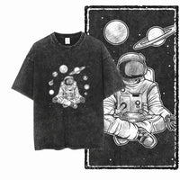 Acid Wash Astronaut Graphic Tee
