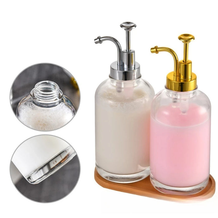 Glass Syrup Dispenser with Pump — 16 oz / 500 ml