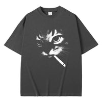 Smoking Cat Meme Graphic Tee