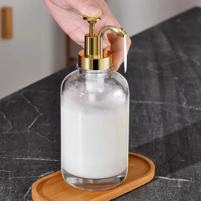Glass Syrup Dispenser with Pump — 16 oz / 500 ml