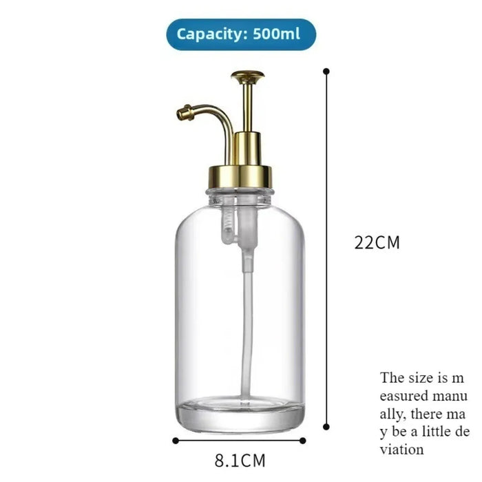 Glass Syrup Dispenser with Pump — 16 oz / 500 ml